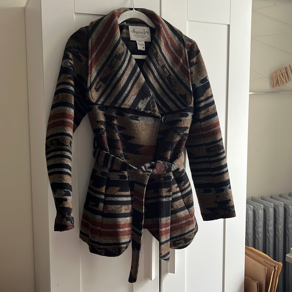 Multi-Colored American Rag Pea Coat
